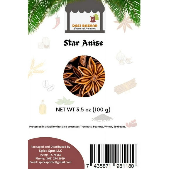 Desi Bazaar Star Anise 100g 3.5 o.z.