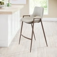 thumbnail image 1 of Desi Counter Stool Beige & Walnut Counter Stool, Modern Style, Plush and durable faux leather fabric, Plywood, Indoor Bar, 1 of 10