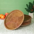 thumbnail image 1 of Desi Favors Disposable Plates - Zero Waste - Sal Palash Leaf Biodegradable Round Dinner Plates Sets - Indian Green Plates for Outdoor Festivals, BBQ Party, Picnics - 12x12x2 Inch (Pack of 25), 1 of 4