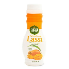 Desi Fresh Foods Alphonso Mango Lassi Liquid Drinkable Refrigerated Yogurt, 1.5% Milk Fat, in Resealable Plastic Bottle, 10 fl. oz, 1 Count