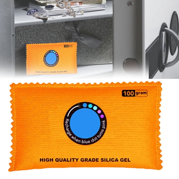 Desiccant Silica Gel Packets, Humidity Moisture Solution, Color Changing Microwave Reactivated Packets, Protective Storage Item for Clothes Wardrobe Electronics Food Jewelry Shoes Boxes,B