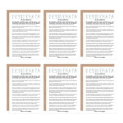 Desiderata Poem By Max Ehrmann Blank Greeting Cards With Envelopes Pack of 6