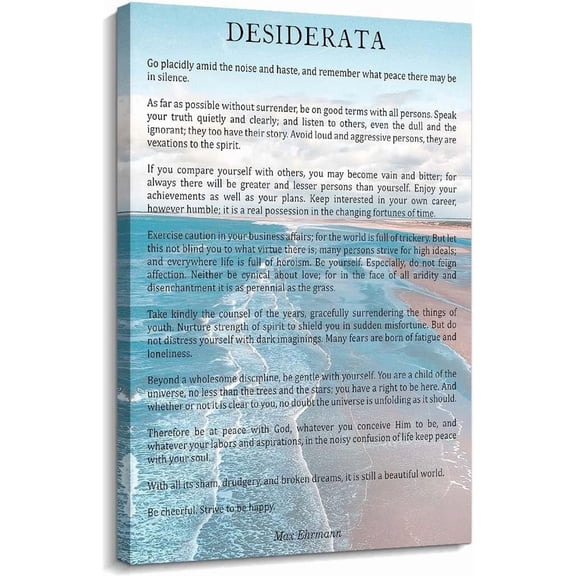 Desiderata Poem Wall Art Go Placidly Amid Poster Landscape Artwork Decor Kitchen Modern Decorations for Living Room poster