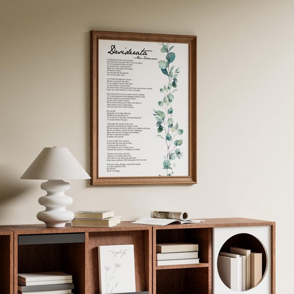 Desiderata Print, Poem By Max Ehrmann, Unframed Paper Poster 24x36in