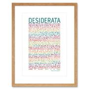 Desiderata Rainbow Words Ehrmann Typography Framed Wall Art Print