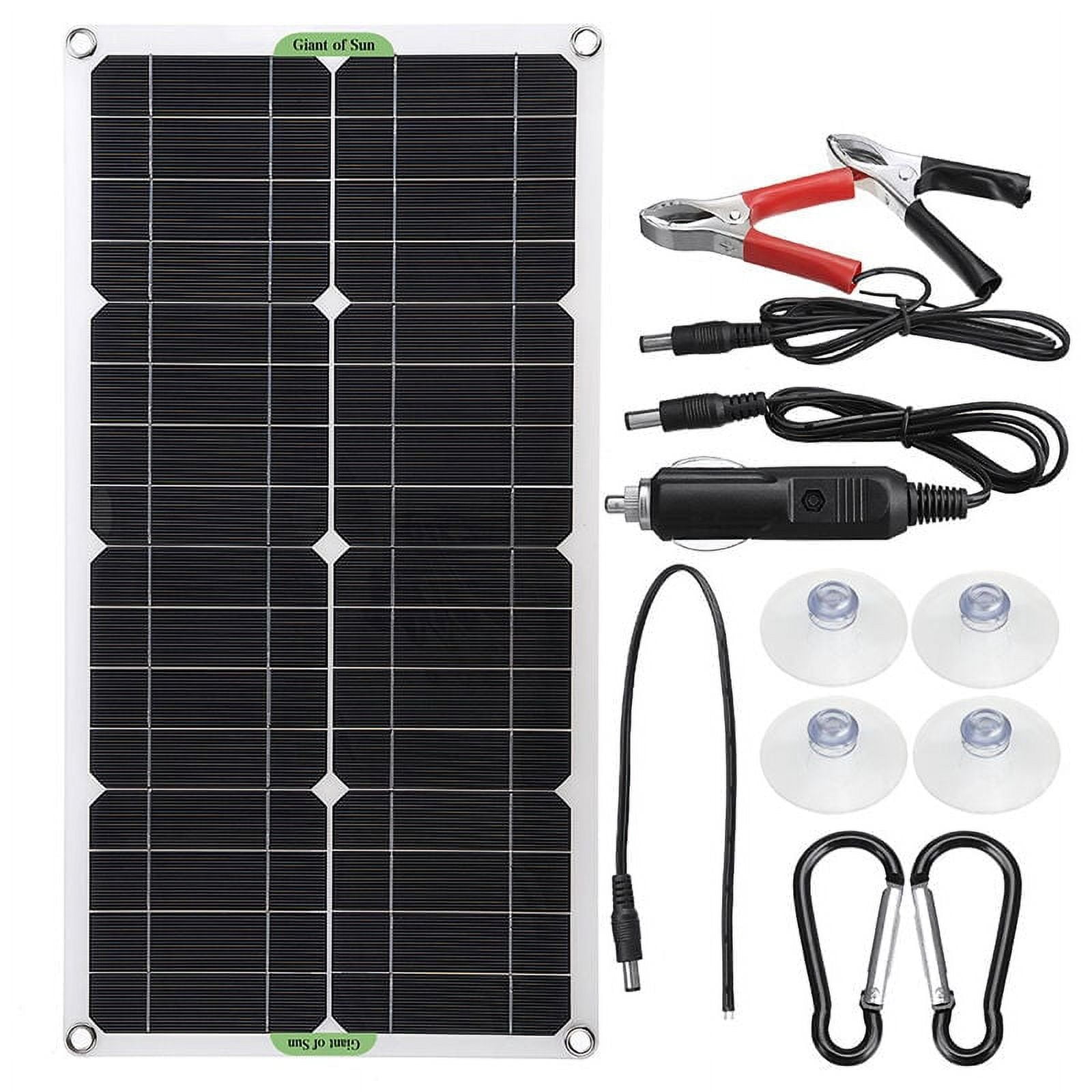 Desiderio 18V 250W Portable Solar Panel Kit - Dual DC USB Charger with 100A Solar Controller 550 x 290 x 30mm
