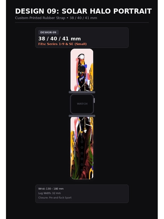 Design 09: Solar Halo Portrait Custom Smartwatch