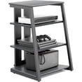 thumbnail image 1 of Design 4-Tier AV Media Stand Corner Shelf for Record Player Wooden Stereo Cabinet Audio Rack Tower with Height Adjustable Wooden Shelves for/Apple TV/Xbox One/ps4 (Night Black), 1 of 16