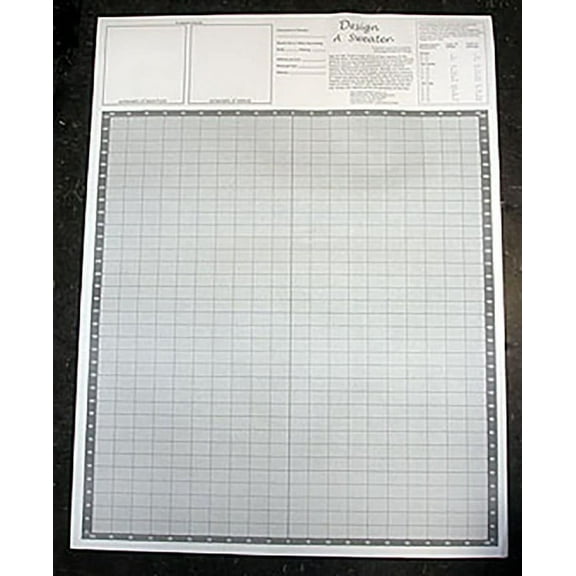 Design-A-Sweater Large Paper Knitter's Grid - Knitter's Graph Paper