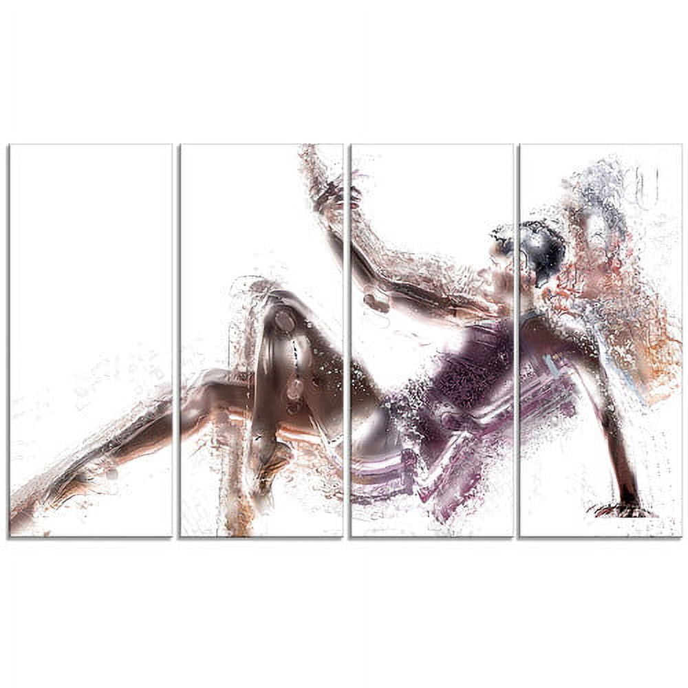 Design Art Ballet Ballerina, 4 Panels, 48" x 28"