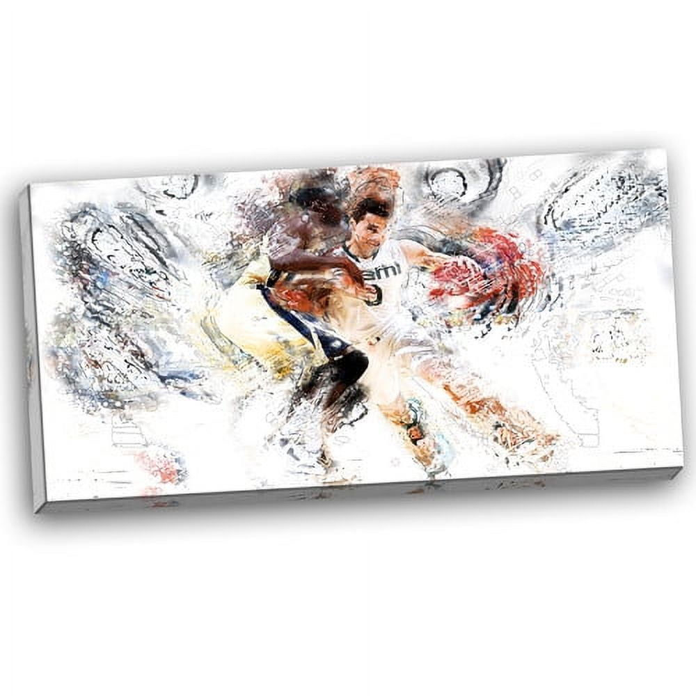 Design Art Basketball Pick and Roll Graphic Art on Wrapped Canvas