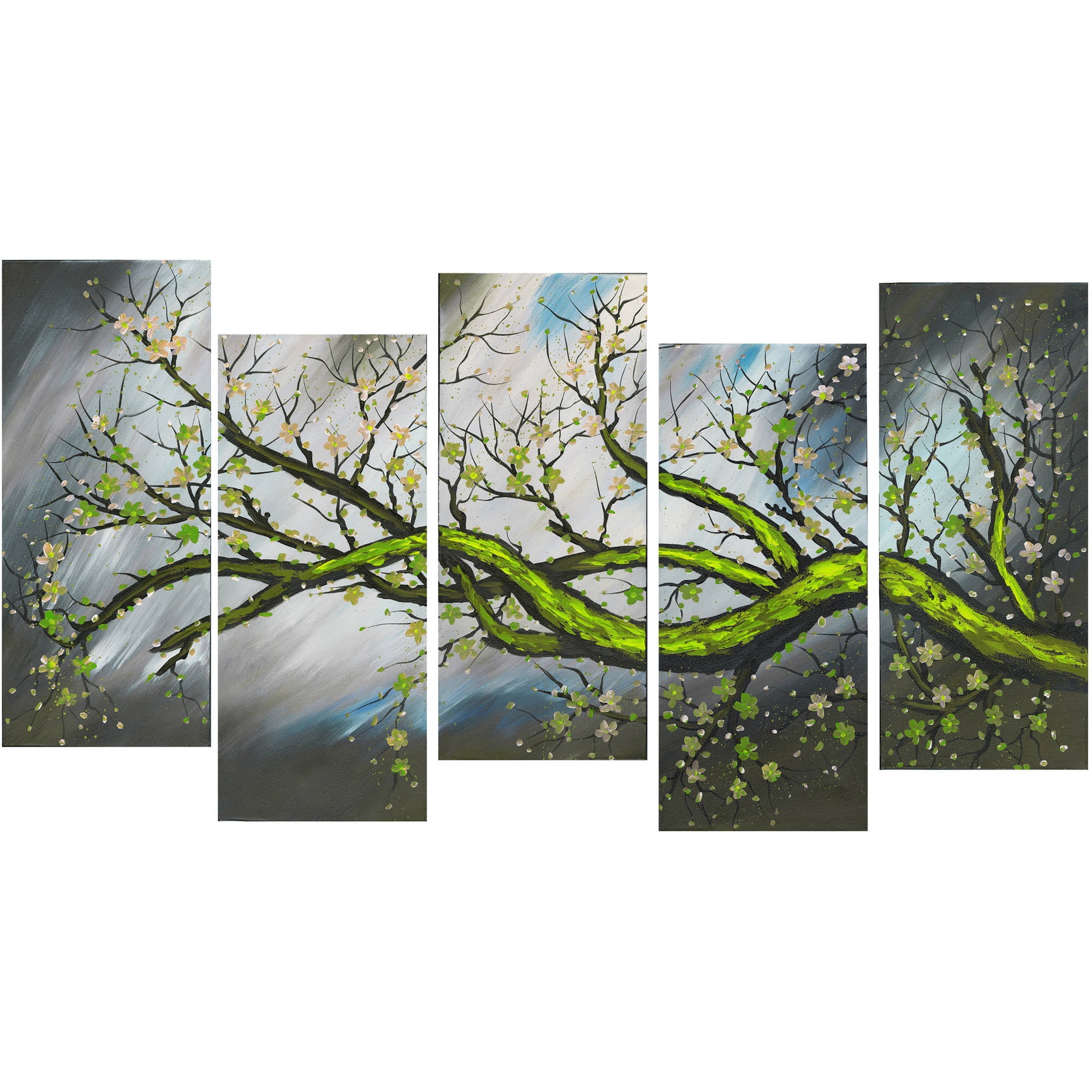 Design Art Blossoming Beauty Canvas Print Set, 5 Pieces, 60" x 32"