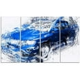 thumbnail image 1 of Design Art Blue Tuner Car, 4 Panels, 48" x 28", 1 of 2