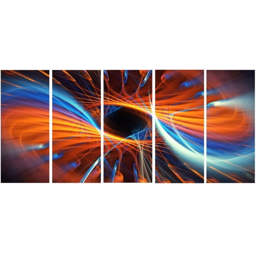 Design Art Centered 5 Piece Graphic Art on Wrapped Canvas Set