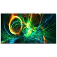 thumbnail image 1 of DESIGN ART Abstract "Fire Green" 4-piece Canvas Art Print 32 in. wide x 16 in. high - 1 Panel, 1 of 5