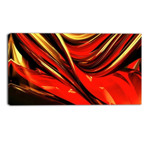 Design Art Fire Lines Graphic Art on Wrapped Canvas