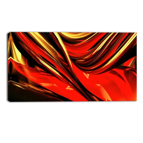 Design Art Fire Lines Graphic Art on Wrapped Canvas