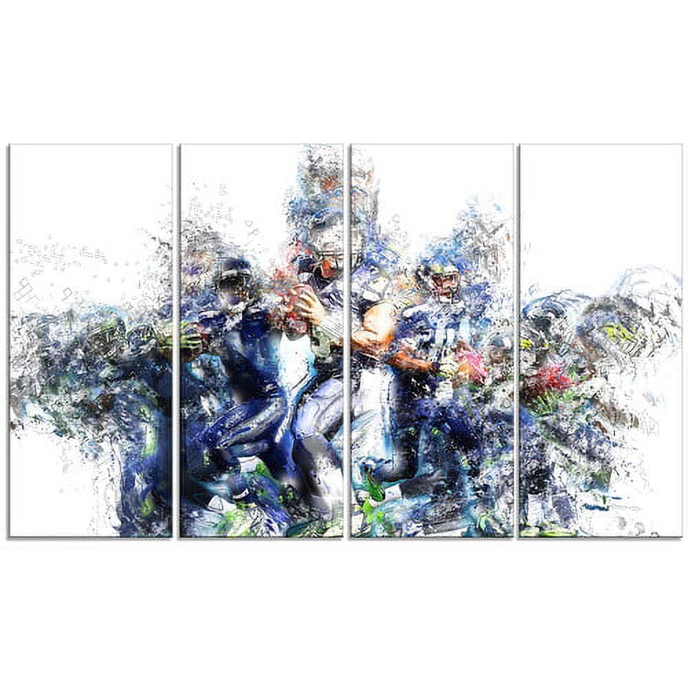 Design Art Football Strategic Plays, 4 Panels, 48" x 28"