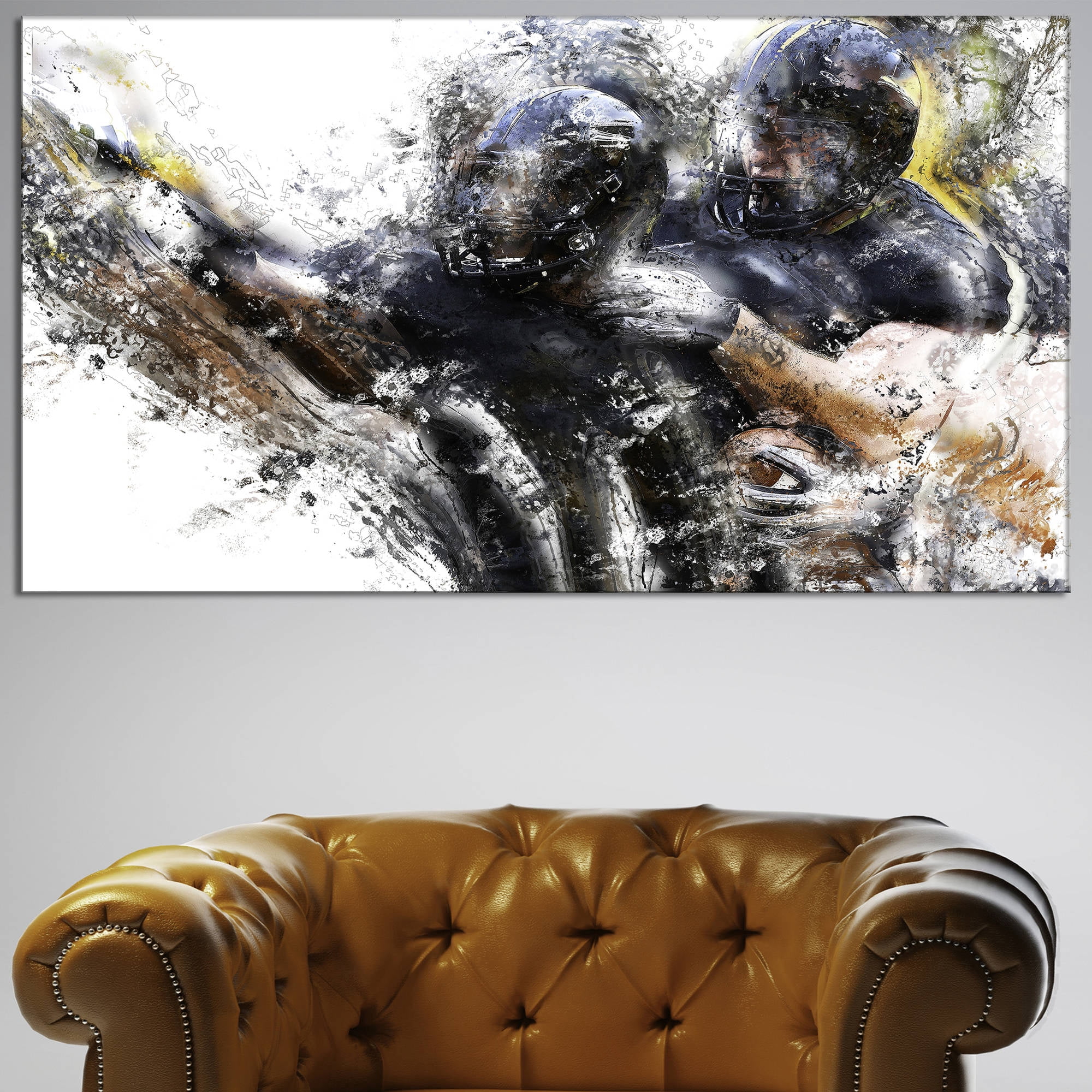 Design Art Football Take Down, 32" x 16"