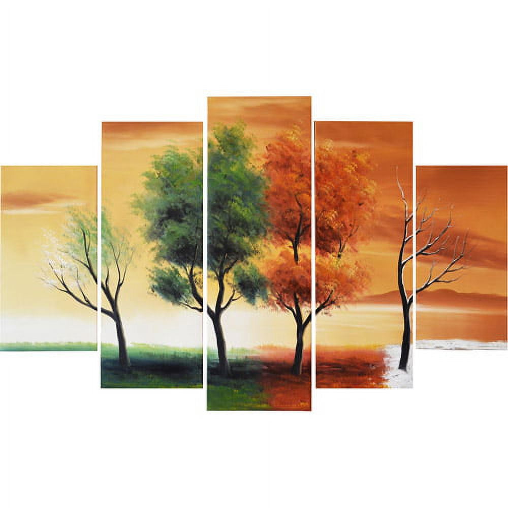 Design Art Four Seasons Hand-Painted Landscape Canvas Oil Painting, 5 ...
