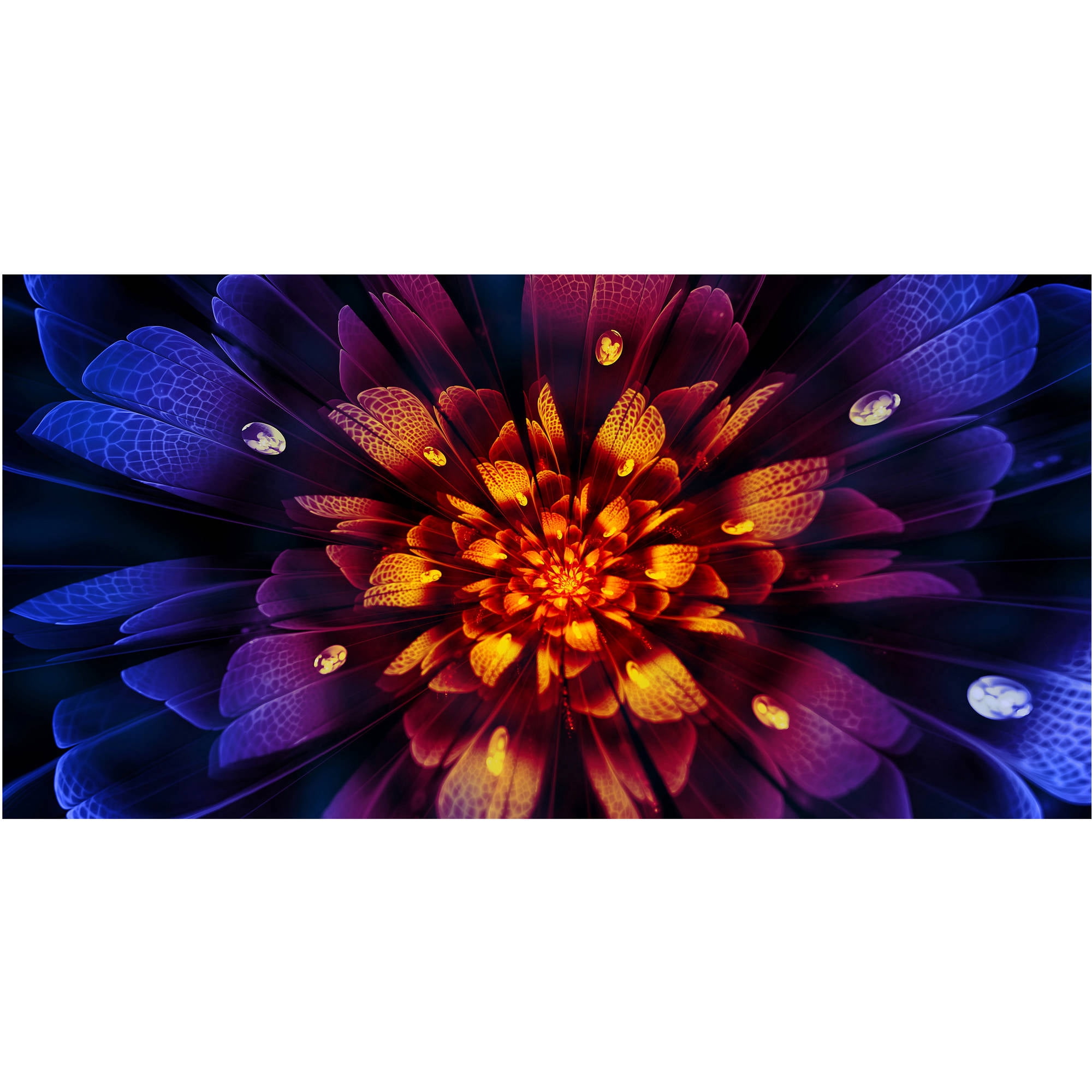 Design Art Glow from Wit Floral Canvas Art, 32" x 16"