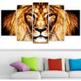 thumbnail image 1 of Design Art Hear Him Roar Lion Art on Canvas, 5 Panels, 60" x 32", 1 of 2