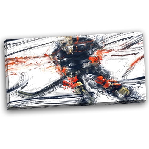 Design Art Hockey In Motion Graphic Art on Wrapped Canvas