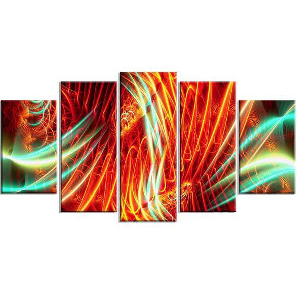 Design Art Light Show Abstract Canvas Art, 5 Panels, 60" x 32"