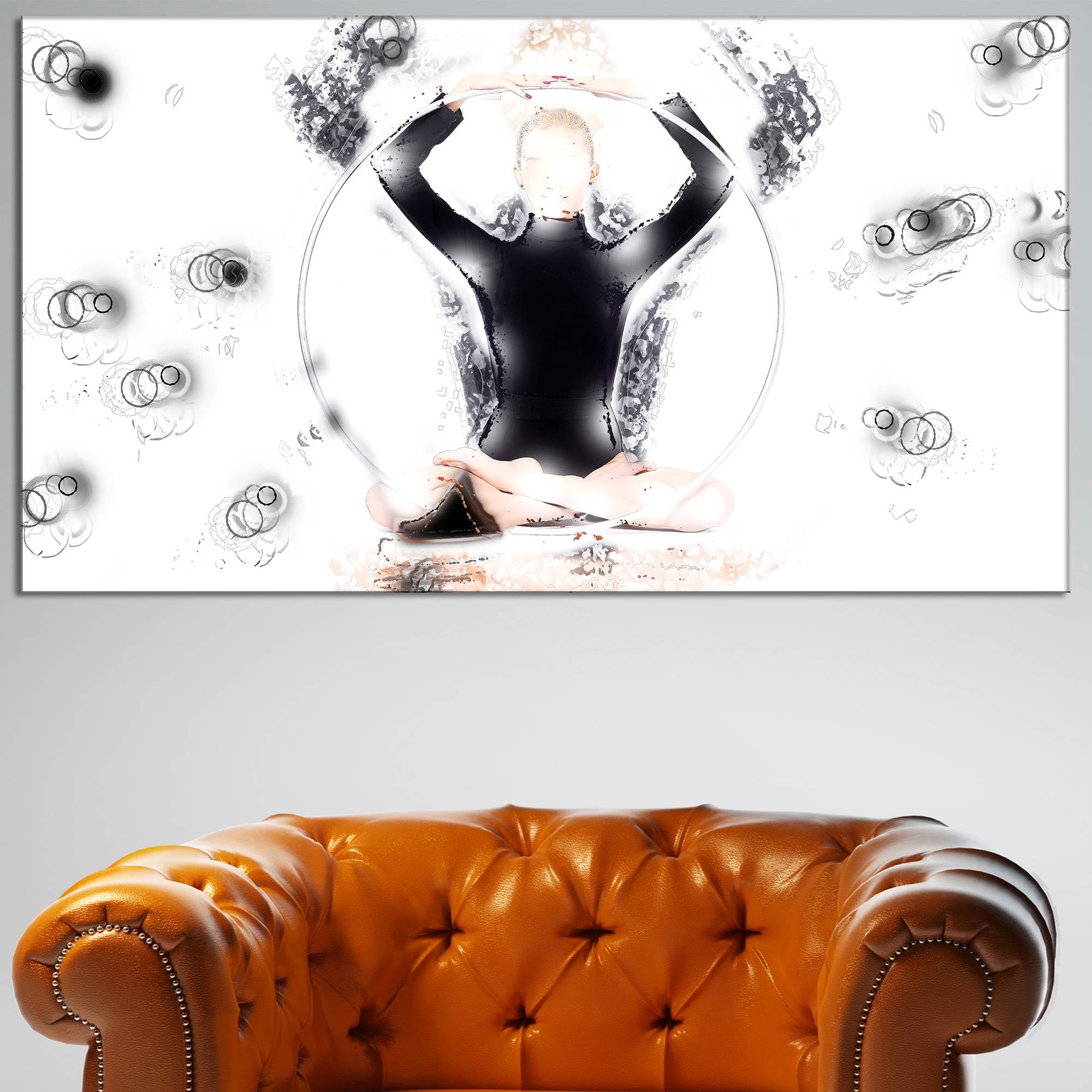 Design Art Meditation Mind Body and Soul, 32" x 16"