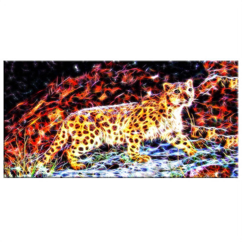 Design Art On the Prowl Cheetah Art on Canvas, 32" x 16"
