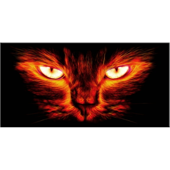Design Art Pink and Black Cat Eyes Canvas Art, 32" x 16"