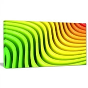 Design Art 'Rainbow Colors Wave' Graphic Art on Wrapped Canvas
