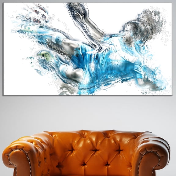 Design Art Soccer Power Kick Graphic Art on Wrapped Canvas