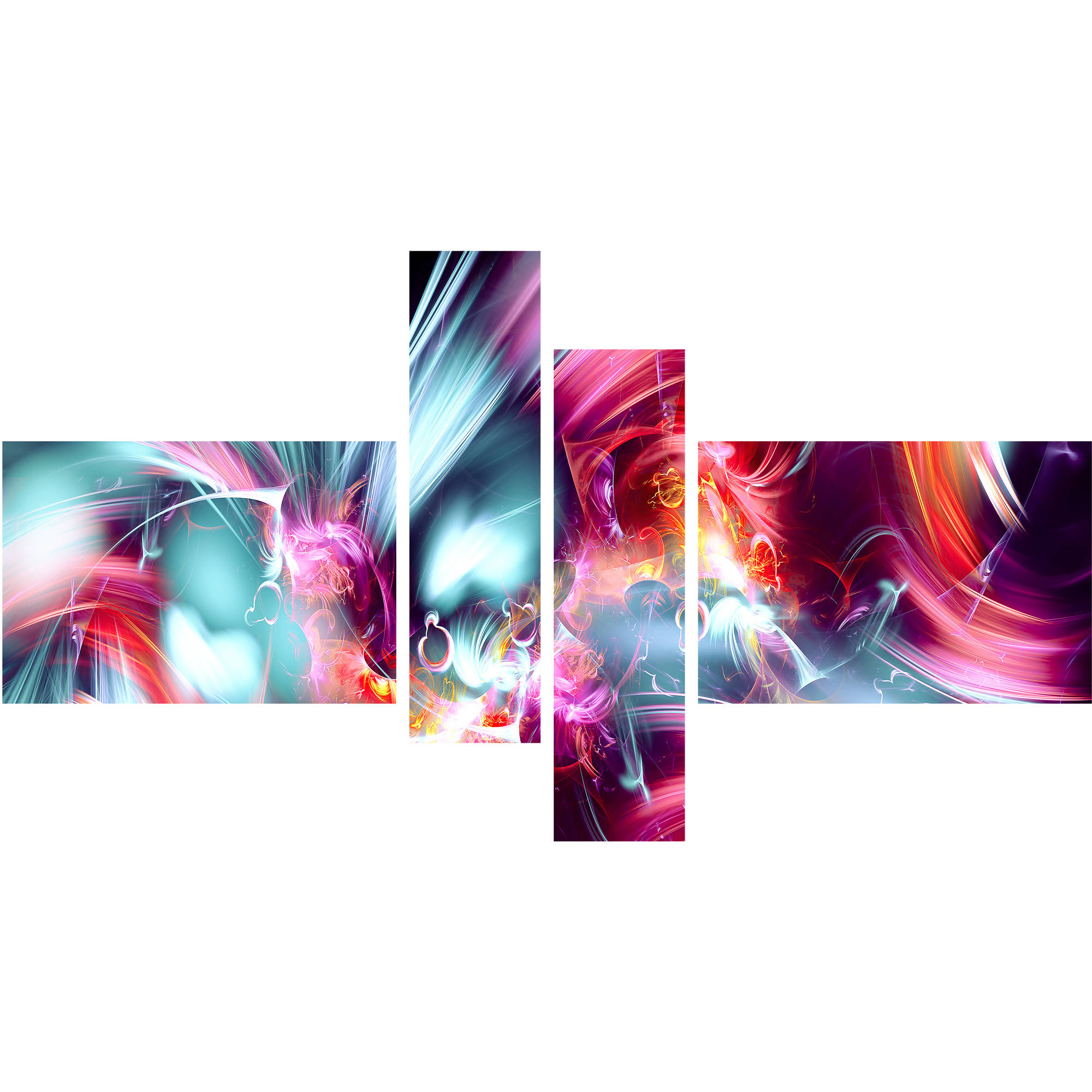 Design Art Take Me Over Digital Artwork on Canvas, 4 Panels, 60" x 32"