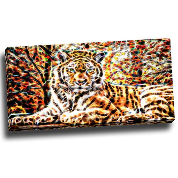 Design Art Tiger Pride Animal Art on Canvas, 32" x 16"