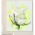 thumbnail image 1 of Design Art 'White Roses Watercolor Sketch' Painting Print on Wrapped Canvas, 1 of 3