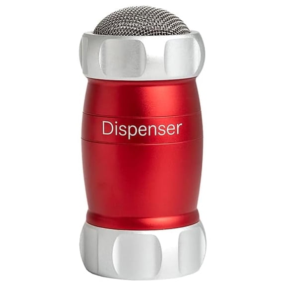 Design Atlas Flour Duster Dispenser Shaker, Made In Italy, Red, 5 x 2.5-Inches