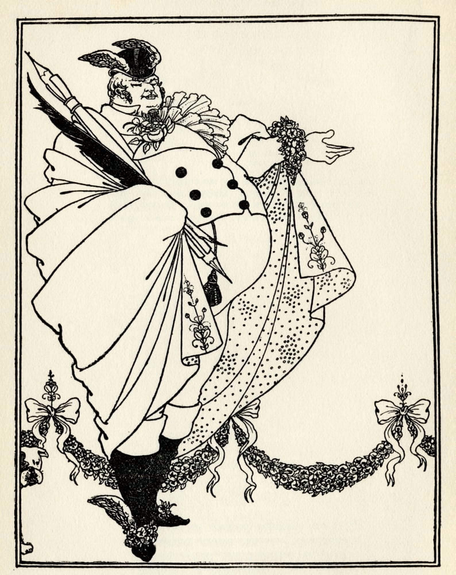 Design By Aubrey Vincent Beardsley 1872 To 1898 English Illustrator Of The Art Nouveau Era For The Contents Page Of The Savoy Volume 1 Canvas Art - Ken Welsh Design Pics (13 x 16)