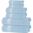 thumbnail image 1 of All Design Blue Bath Towels Set Quick-Dry, Soft, High Absorbent 100% Cotton Towels for Bathroom Guests Pool Gym Camp Airbnb Travel College Dorm (6 Piece Towel Set, Blue), 1 of 5