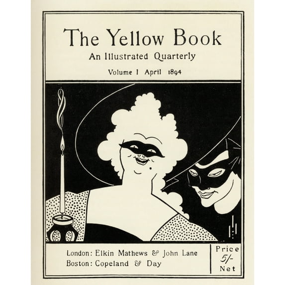 Design By Aubrey Vincent Beardsley 1872 1898 English Illustrator Of The Art Nouveau Era For The Cover Of The Yellow Book