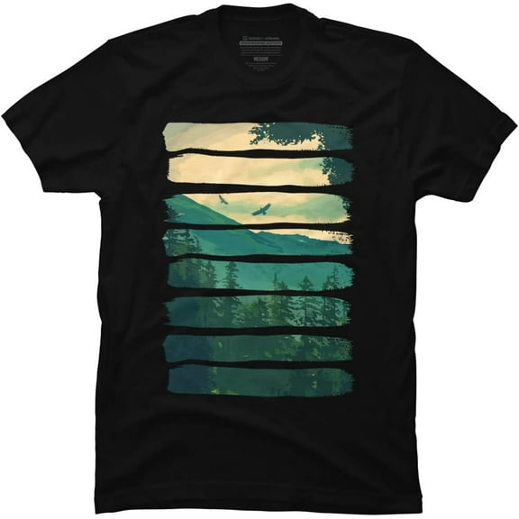 Design By Humans Men's Lost in The Wilds by Geof T-Shirt