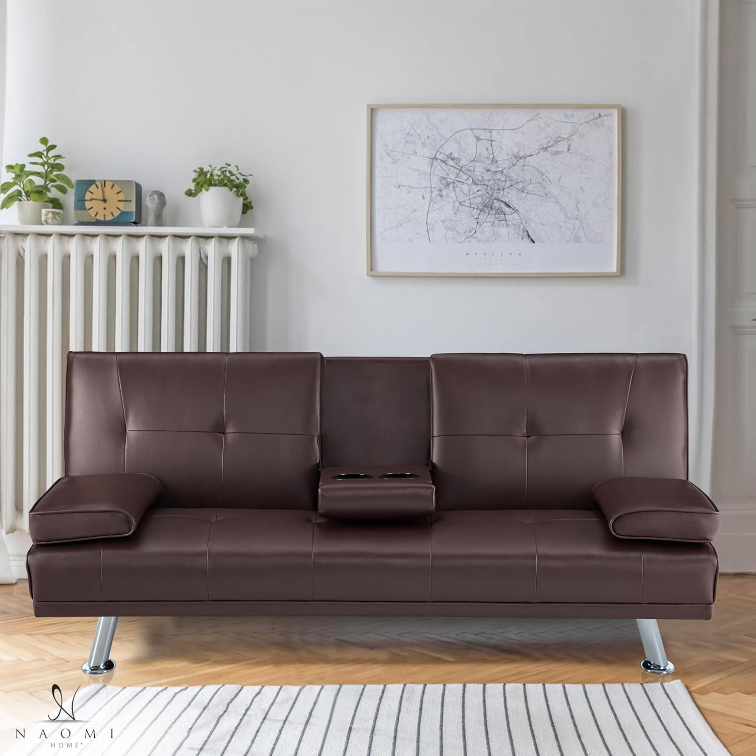 Design Convertible Futon Sofa Bed, Versatile Comfort Sturdy Build