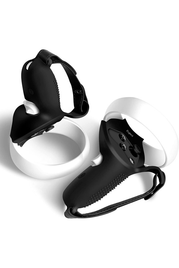 Design Cover for Oculus Quest 2 Controller Grips, Silicone Anti-Throw Grips Cover with Adjustable Knuckle Straps, Protector for Meta/Oculus Quest 2 Accessories