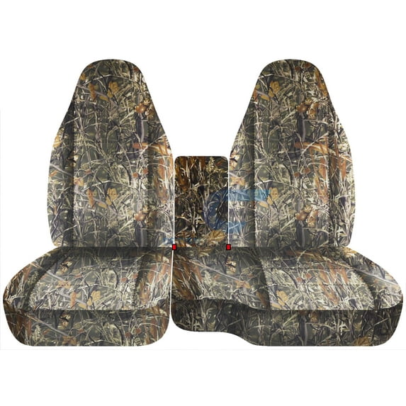 Fits 1991-1997 Ford Ranger/Mazda B-Series Camo Seat Covers 60/40 Bench Solid Console:Wetland