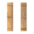 thumbnail image 1 of Design Craft Millworks 400369 15 in. x 72 in. 5 Board DUO Natural Cedar Board-N-Batten Shutters Pair, 1 of 6