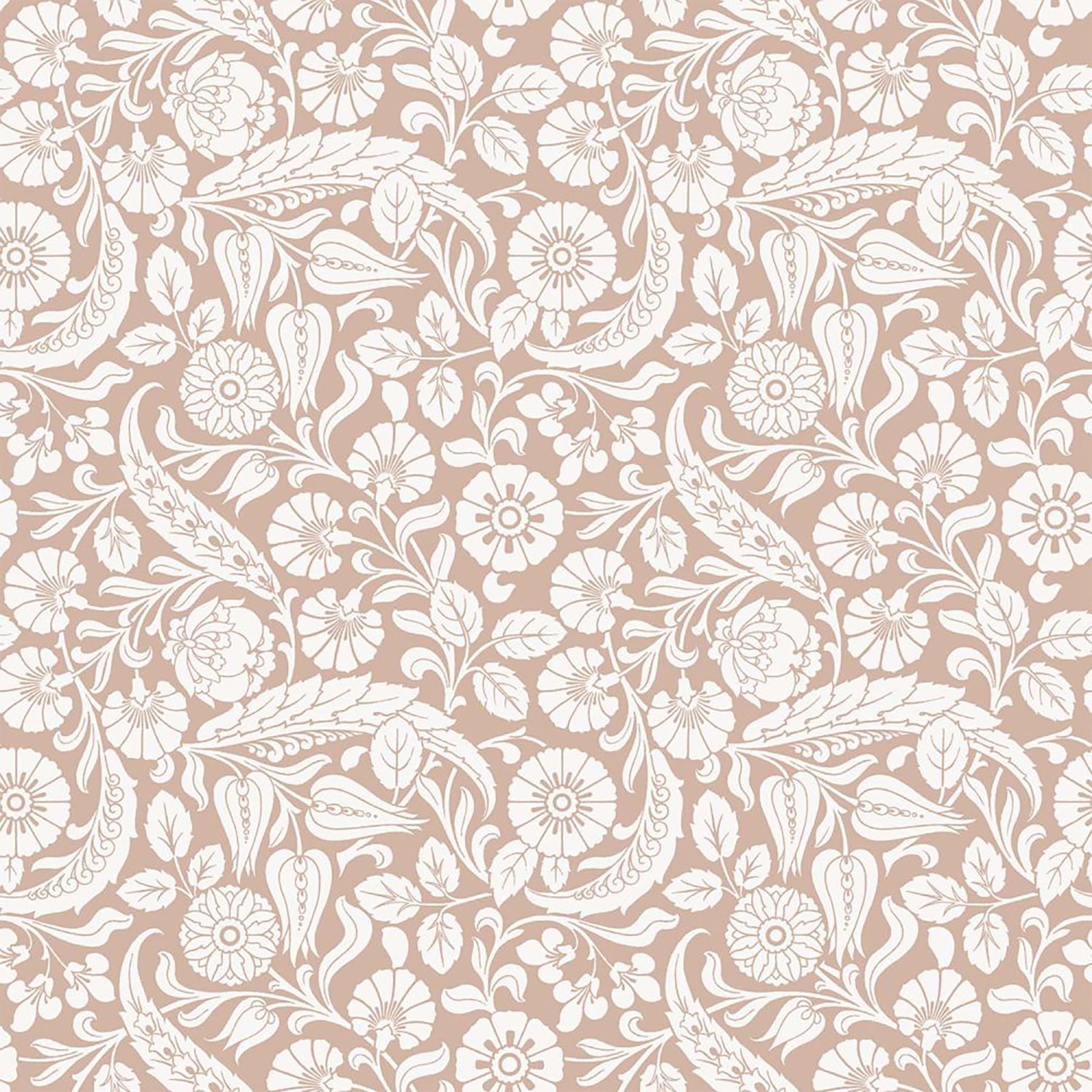 Cordelia Pink and White Non-Woven Floral Wallpaper Bolt