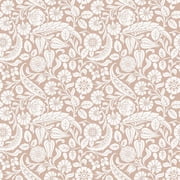 Design Department Cordelia Pink Baroque Blooms Wallpaper, 20.9-in by 33-ft