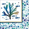 thumbnail image 1 of Design Design Coastal Sea Glass Beverage Napkin, Multicolor, 16 Sheet, 1 of 1