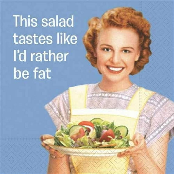 Design Design DESIGN62409000 I'd Rather Be Fat Cocktail Napkins