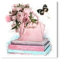 thumbnail image 1 of Design District Canvas Pink Fashion Books Fashion and Glam Handbags Wall Art Canvas Print Pink Pastel Pink 12x12, 1 of 3